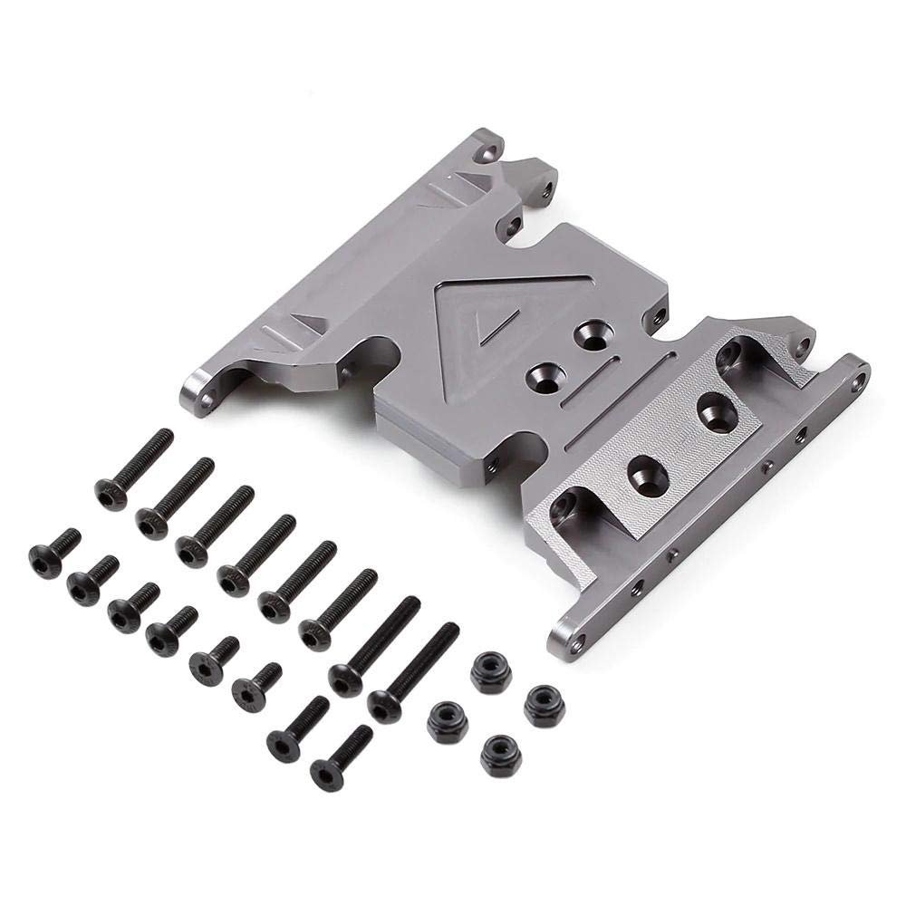 Metal Gearbox Mount Transmission Holder for 1/10 RC Crawler Axial SCX10 II 90046 90047 90075-1 Set Grey Silver