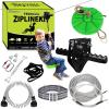 TT TRSMIMA 100 ft /120 ft /150 ft/180ft Zip Line Kit for Kids and Adult Up to 380 lb - Updated Removable Design Trolley and Thickened Seat, Rust Proof W/Safety Harness - Zipline Kits for Backyard view 1