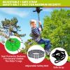 TT TRSMIMA 100 ft /120 ft /150 ft/180ft Zip Line Kit for Kids and Adult Up to 380 lb - Updated Removable Design Trolley and Thickened Seat, Rust Proof W/Safety Harness - Zipline Kits for Backyard view 4