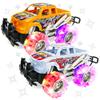 ArtCreativity Orange and White Light Up Monster Truck Set for Boys and Girls, Set Includes 2, 6 Inch Monster Trucks with Beautiful Flashing LED Tires, Push n Go Toy Cars, Best Gift for Kids Ages 3+ view 1