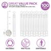 Wedding Bubbles Bulk - White Star Top Wands (100 Count) Individual Mini Bubble Wand Favors for Weddings, Celebration Party Favor for Guests - Stock Your Home view 2