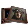WE Games Custom Image Printed 4 Player Shut The Box Game with Lid, Walnut Stained Wood, Large Coffee Table Size 14 Inches, Personalized Dice Board Games, Perfect for Home or Bar view 1
