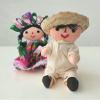 ALKIMIA INC Mexican Handmade Traditional Rag Couple Dolls - 7 inches - Pink & White view 4