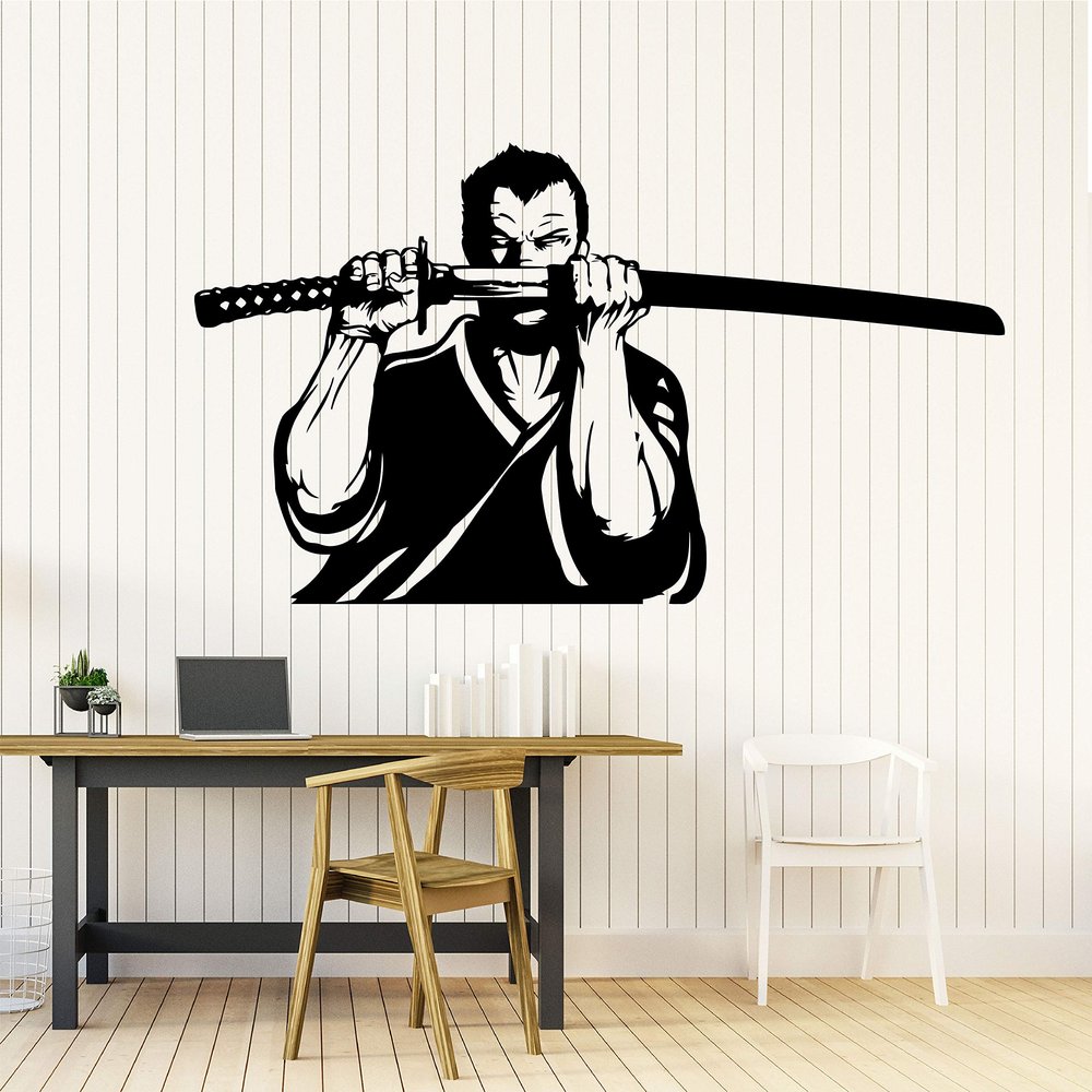 20 x 35 in Ninja Wall Decals for Boys Bedroom Room - Ninja Wall Stickers for Kids Room - Japan Samurai Katana Ninja Wall Decor - Ninja Decorations Art NNJ004