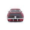 1969 Dodge Charger R/T Red Metallic with Black Hood and Black Stripes Classic Muscle 1/25 Diecast Model Car by Maisto view 2