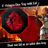 Fantasydice Red Fire Dragon Dice Tray with Wizard Book Print  9" Octagon with Dice Staging Area, Holds 5 Dice Sets  Perfect for D&D, Call of Cthulhu, Shadowrun, and All Tabletop RPGs view 2