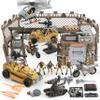 JOYIN Military Base Toys Set Including Army Vehicles, Army Men Action Figures and Weapon Gear Accessories Military Combat Toys view 1
