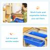 Costzon Mud Kitchen for Kids Outdoor, Wooden Pretend Play Kitchen with Removable Sink, Faucet, Storage Shelves, Mud Table, Kids Kitchen Playset for Girls & Boys Age 3+ view 3