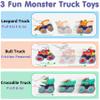 MOONTOY Toy Cars for Toddlers 1-3, 3 Pack Monster Truck Toys for 1 2 3 Year Old Boy Gifts, Baby Animal Play Vehicle Push Pull Back Truck for 12-18 Months 2-4 0-2 1-2 One Year Old Boy 1st Birthday Gift view 3