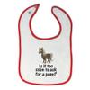 Cute Rascals Toddler & Baby Bibs Burp Cloths Funny Young Horse Is It Too Soon to Ask for A Pony Question Mark Sign Cotton Baby Items for Baby Girl & Boy White Red Design Only view 1