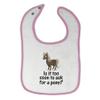 Cute Rascals Toddler & Baby Bibs Burp Cloths Young Horse Too Soon Ask Pony Question Mark Sign (White Soft Pink Design Only) view 1