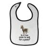 Cute Rascals Toddler & Baby Bibs Burp Cloths Funny Young Horse Is It Too Soon to Ask for A Pony Question Mark Sign Cotton Baby Items for Baby Girl & Boy White Black Design Only view 1