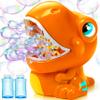JOYIN Dinosaur Bubble Machine, Bubble Blower with Solutions for Kids, Summer Outdoor Indoor Toy, Dinosaur Party Favor, Kids Birthday Gift (Orange) view 1