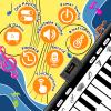 TWFRIC 6ft. Piano Mat with 24 Keys & 10 Demos & 8 Musical Instruments Sounds & 4 Play Modes, Giant Dance Floor Piano Music Play Mat 71'' Large Interactive Musical Toys Gifts for Kids Adults Toddlers view 2