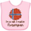 inktastic I'm So Cute, I Must Be Norwegian Sunflower Baby Bib Pink 3bebd view 1