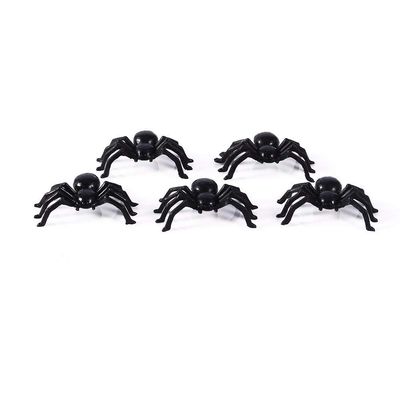 50 Pcs Plastic Spider Prank Props, Toy, Plastic Spider, Black Interesting for Funny Pranks for Halloween