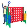 Costzon Giant 4-in-A-Row, Jumbo 4-to-Score Giant Game Set for Kids & Adults, Indoor Outdoor Yard Connect Game, 3.5FT Tall with 42 Jumbo Rings & Quick-Release Slider, Perfect for Family & Party Games view 1