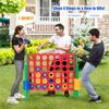 Costzon Giant 4-in-A-Row, Jumbo 4-to-Score Giant Game Set for Kids & Adults, Indoor Outdoor Yard Connect Game, 3.5FT Tall with 42 Jumbo Rings & Quick-Release Slider, Perfect for Family & Party Games view 3