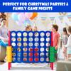 COSTWAY Jumbo 4-to-Score Giant Game Set, 4 in A Row for Kids and Adults, 3.5FT Tall Indoor & Outdoor Game Set with 42 Jumbo Rings & Quick-Release Slider, Perfect for Holiday Party & Family Game, Red view 2
