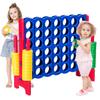 COSTWAY Jumbo 4-to-Score Giant Game Set, 4 in A Row for Kids and Adults, 3.5FT Tall Indoor & Outdoor Game Set with 42 Jumbo Rings & Quick-Release Slider, Perfect for Holiday Party & Family Game, Red view 3