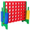 COSTWAY Jumbo 4-to-Score Giant Game Set, 4 in A Row for Kids and Adults, 3.5FT Tall Indoor & Outdoor Game Set with 42 Jumbo Rings & Quick-Release Slider, Perfect for Holiday Party & Family Game, Green view 1