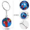 PROLOSO 48 Pcs Globe Keychains Bulk for Kids World Planet Earth Theme Keyrings Toy 1 Inch view 3