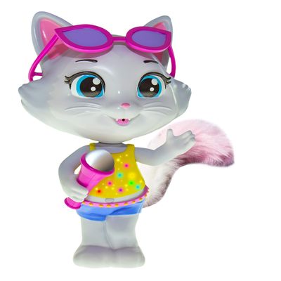 Smoby 44 Cats Musical Milady Electronic Figurine, 20 cm, TV Series Songs Included and Recording Function, from 3 Years, 7600180139