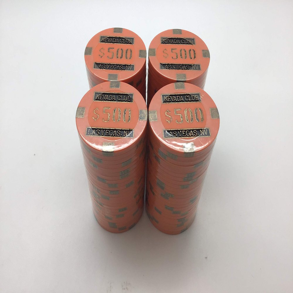 Nevada Club Poker Chips - (100) $500 Brass Core 15 gram