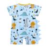 AYIYO Unisex Baby Summer Romper Short Sleeve Dinosaur Onesie Costumes (Blue,9) view 3