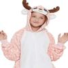 CASABACO Kid Reindeer Onesie Pajamas Deer Christmas Halloween Costume Boy Girl Animal Onepiece (Pink, 120) view 1