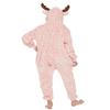 CASABACO Kid Reindeer Onesie Pajamas Deer Christmas Halloween Costume Boy Girl Animal Onepiece (Pink, 120) view 2