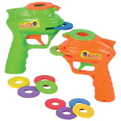 ArtCreativity Foam Disc Launcher, Set of 2 Disk Shooter Toy Guns with 1 Gun and 5 Flying Disks Each, Outdoor Games and Activities for Summer, Backyard, and Picnic Fun, Best Gift Idea