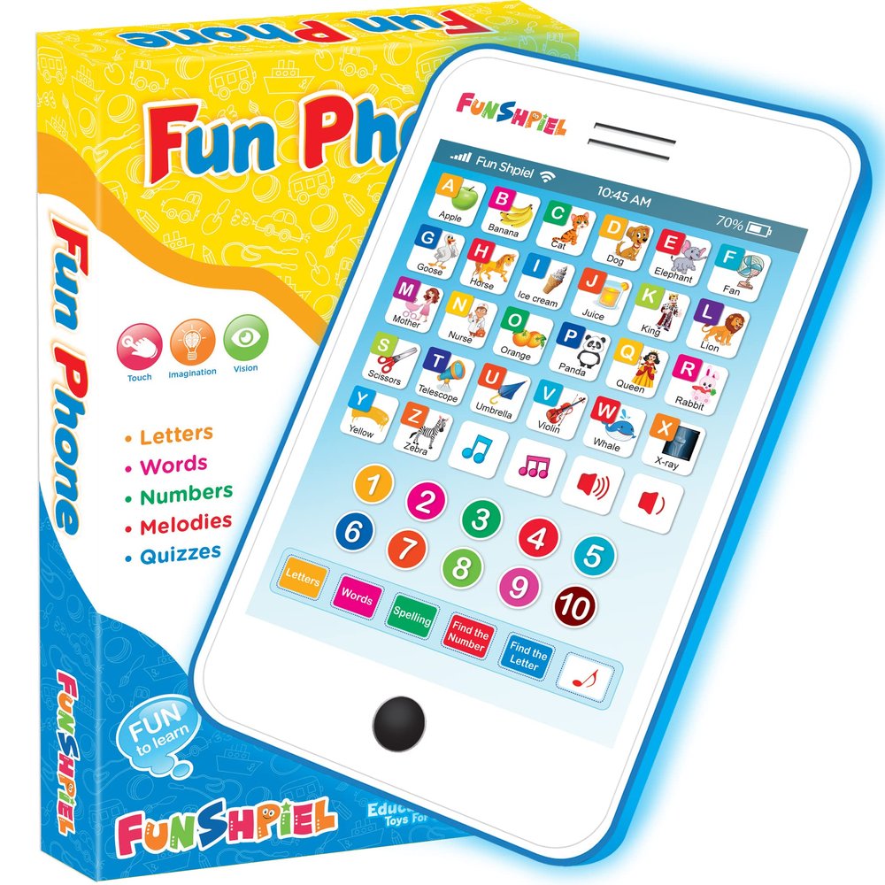 Kid Tablet - Kindergarten Learning Activities, ABC Learning for Toddlers, Kids Phone Toy for Speech Therapy & Letter Sounds