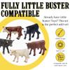 Little Buster Toys Calves Set - 5 Pack; Black Angus, Hereford, Red Angus, Black Baldy, and Charolais; Get All Your Calves in one Deal! view 4
