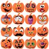 16 Kits Foam Pumpkin Craft Kits With Stickers for Kids Crafts Halloween Decoration view 4