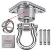 Dakzhou Stainless Steel Hanger with Smooth Swing Bearings, Heavy Duty 180+360 Swivel Swing Hook, 1500 lb Capacity Playground Yoga Hammock Chair Rope, sandbag Porch Swing Bag Sleeve view 1