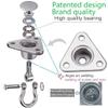 Dakzhou Stainless Steel Hanger with Smooth Swing Bearings, Heavy Duty 180+360 Swivel Swing Hook, 1500 lb Capacity Playground Yoga Hammock Chair Rope, sandbag Porch Swing Bag Sleeve view 2