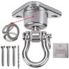 9M Stainless Steel Hanger with Smooth Swing Bearings, Heavy Duty 180+360 Swivel Swing Hook, 1500 lb Capacity Playground Yoga Hammock Chair Rope, sandbag Porch Swing Bag Sleeve view 1