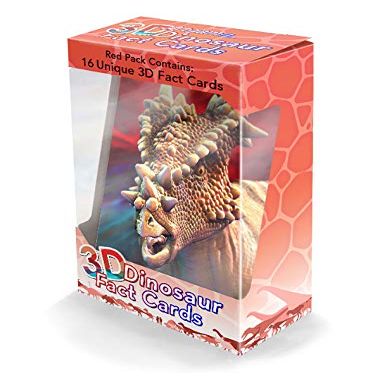 Artgame 3D Dinosaur Fact Cards - Red
