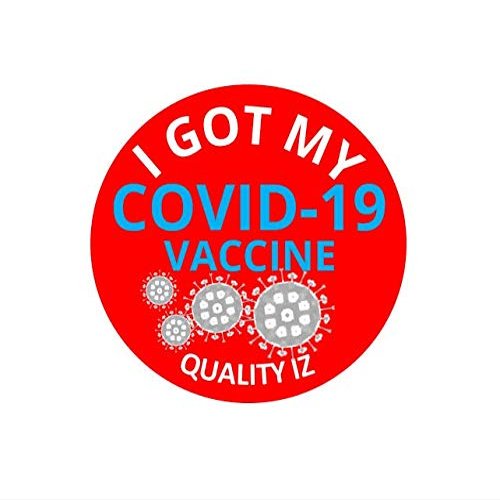 0.5" I Got My COVID-19 Vaccine, Stickers (Red, 100/roll)