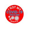 0.5" I Got My COVID-19 Vaccine, Stickers (Red, 100/roll) view 1