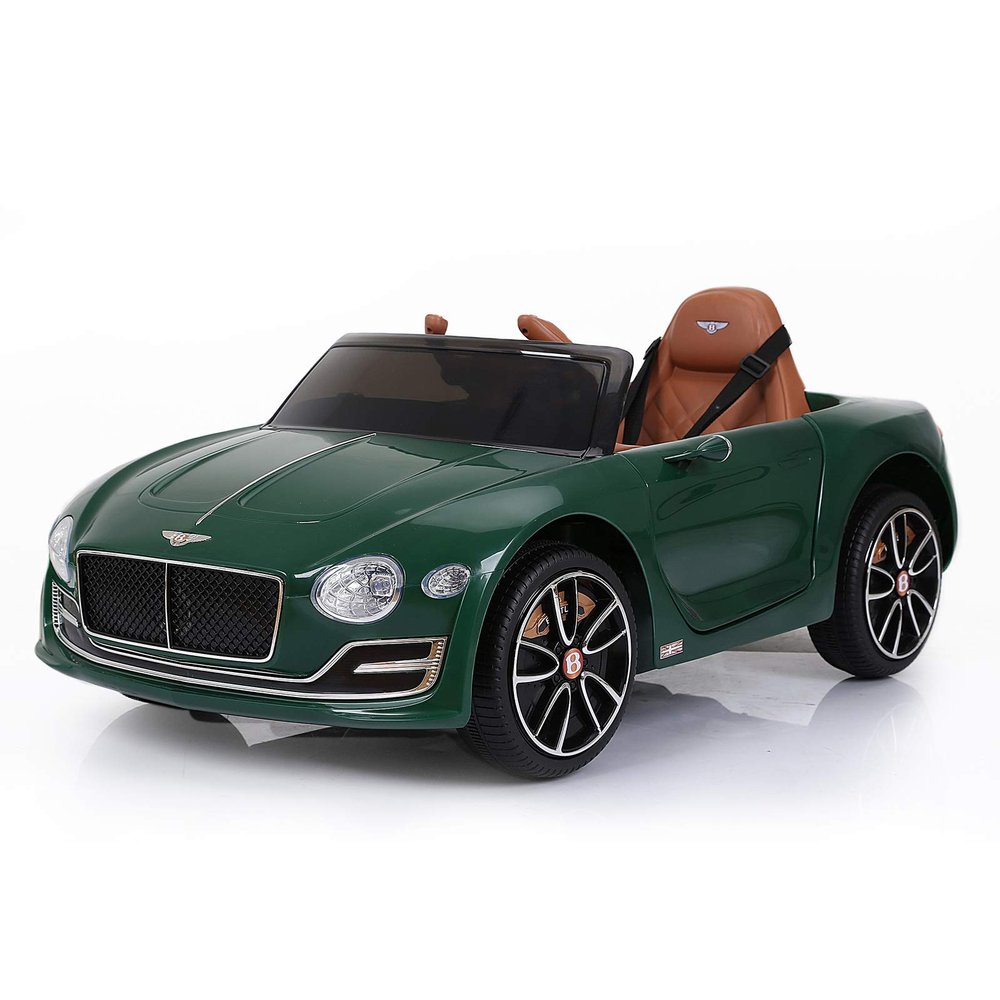 SEHOMY Kids Ride on car with Remote Control 12V, Bentley Style Electric Car Kids Battery Powered Motorized Vehicles with Seat, 2 Speed, LED Lights, MP3, Music, Horn, TF Card, USB Port, Green