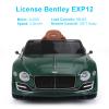 SEHOMY Kids Ride on car with Remote Control 12V, Bentley Style Electric Car Kids Battery Powered Motorized Vehicles with Seat, 2 Speed, LED Lights, MP3, Music, Horn, TF Card, USB Port, Green view 4