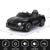 SEHOMY 12V Bentley Electric car for Kids with Remote, EXP12 Kid Cars to Drive Battery Powered Ride On Vehicle with 4 Wheels, Foot Pedal, 2 Speeds, Music, Aux, LED Headlight, Music Player Black view 2