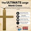 Nicky Bigs Novelties Large Gold Monk Cross Necklace  9" Plastic Cross Prop for Priest Nun Pope Costumes  Halloween Cosplay Church Costume Accessory, 5 x 9 Inches view 3