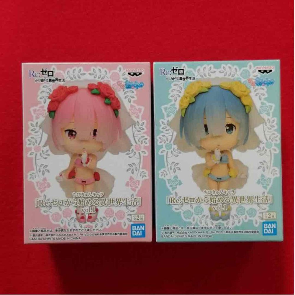 Banpresto Chibikyun Character Re: zero Rem & Lamb vol.1 Figure Figurine 6cm 2set
