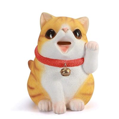 Cute Piggy Bank Children Coin Piggy Bank Cat Dog Resin Money Box Nursery Dcor (Color : B)