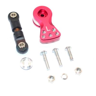 GPM Spring Steel Anti-Thread Tie Rod w/Alum Servo Horn for 25T Red : Typhon/Talion/Kraton/Senton/Outcast