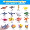 GINMIC Kids Ocean Animals Toys with Large Play Mat , 18 Pack Assorted Realistic Sea Animal Toys with Carrier Bag Including Shark, Whale, Dolphin etc, for Toddler, Boys & Girls Ages 3-8 view 3