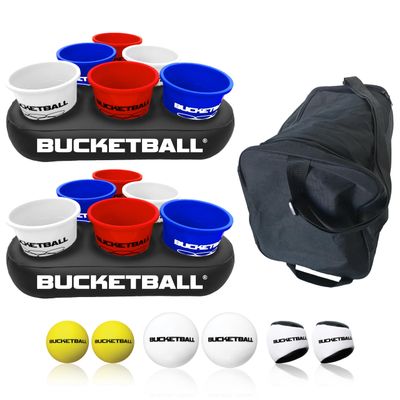 BucketBall | USA Edition Party Pack | Best Beach, Pool, Yard, Camping, Tailgate, BBQ, Lawn, Water, Indoor, Outdoor Game Toy for Adults, Boys, Girls, Teens, Family